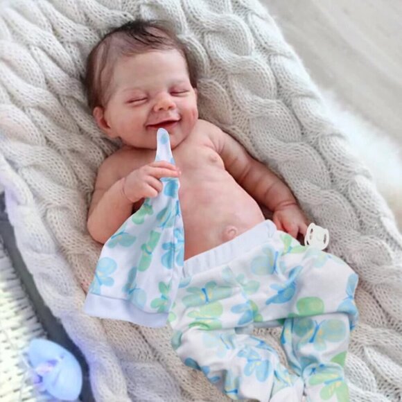 Reborn Baby Doll Boy Realistic 18 Inch Vinyl Silicone Full Body Gift for Kids - Picture 1 of 6